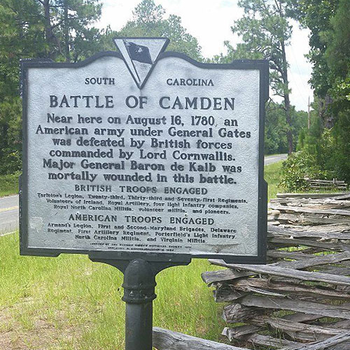 Battle of Camden Historic Sign